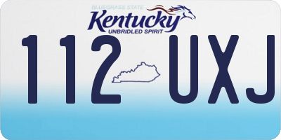 KY license plate 112UXJ