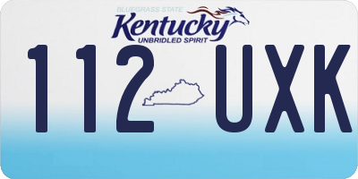 KY license plate 112UXK