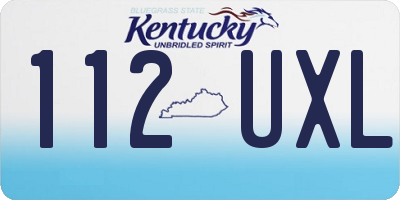 KY license plate 112UXL