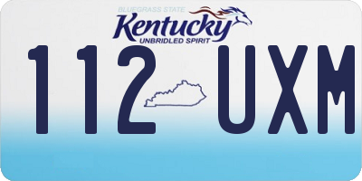 KY license plate 112UXM