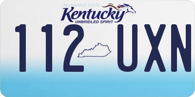 KY license plate 112UXN