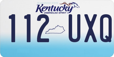 KY license plate 112UXQ