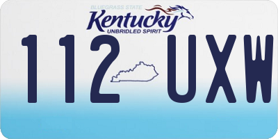 KY license plate 112UXW