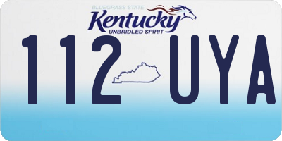 KY license plate 112UYA