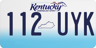 KY license plate 112UYK