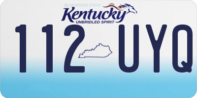 KY license plate 112UYQ