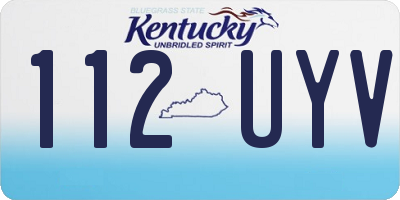 KY license plate 112UYV