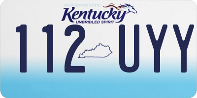 KY license plate 112UYY