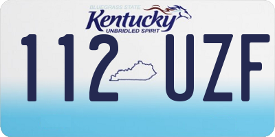 KY license plate 112UZF