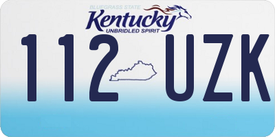 KY license plate 112UZK