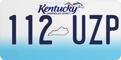KY license plate 112UZP