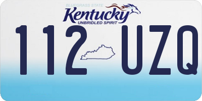KY license plate 112UZQ
