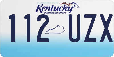 KY license plate 112UZX