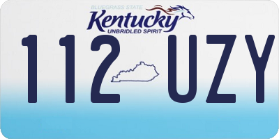KY license plate 112UZY