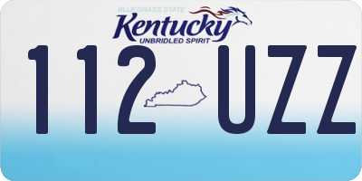 KY license plate 112UZZ