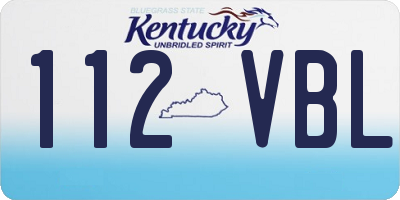 KY license plate 112VBL