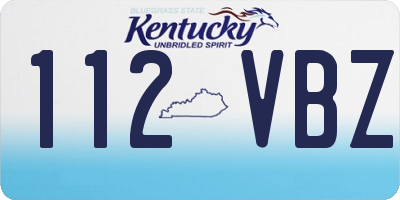 KY license plate 112VBZ