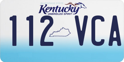 KY license plate 112VCA