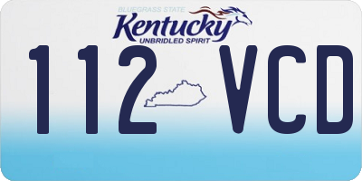 KY license plate 112VCD