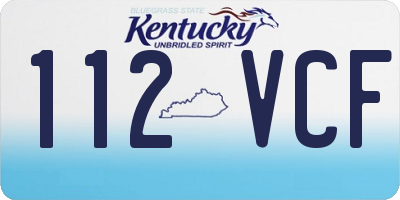 KY license plate 112VCF