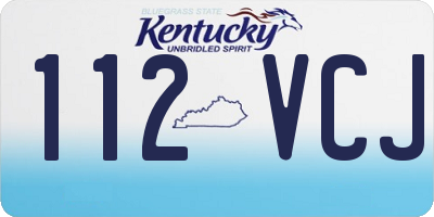 KY license plate 112VCJ