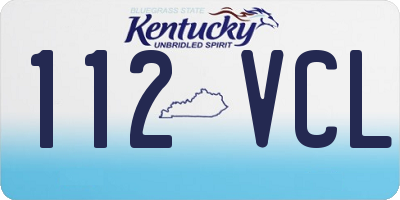 KY license plate 112VCL