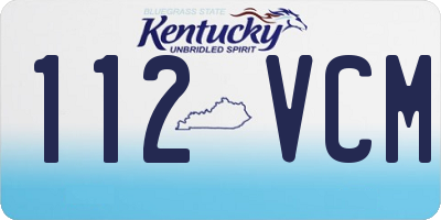 KY license plate 112VCM