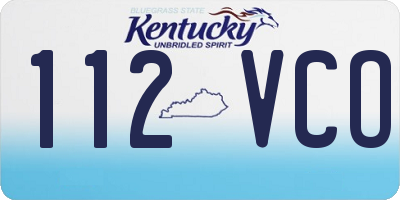KY license plate 112VCO