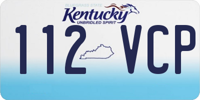 KY license plate 112VCP