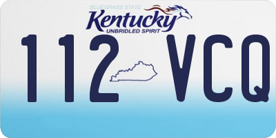 KY license plate 112VCQ