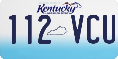 KY license plate 112VCU
