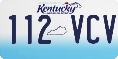 KY license plate 112VCV