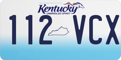 KY license plate 112VCX