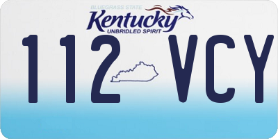 KY license plate 112VCY
