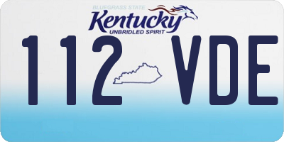 KY license plate 112VDE