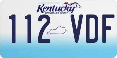 KY license plate 112VDF
