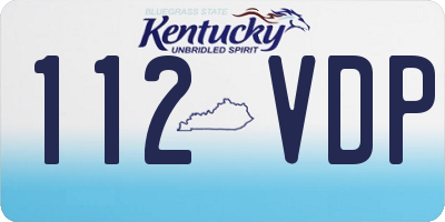 KY license plate 112VDP