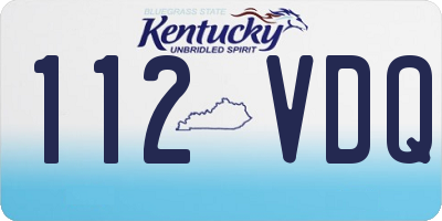 KY license plate 112VDQ