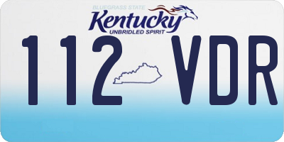 KY license plate 112VDR