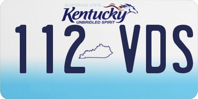 KY license plate 112VDS