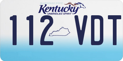 KY license plate 112VDT