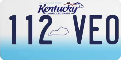 KY license plate 112VEO