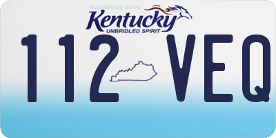 KY license plate 112VEQ