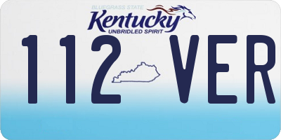 KY license plate 112VER