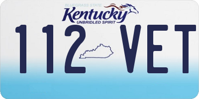 KY license plate 112VET