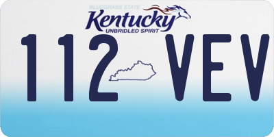 KY license plate 112VEV