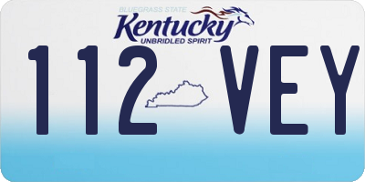 KY license plate 112VEY