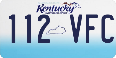 KY license plate 112VFC
