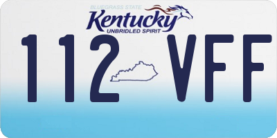 KY license plate 112VFF