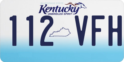 KY license plate 112VFH
